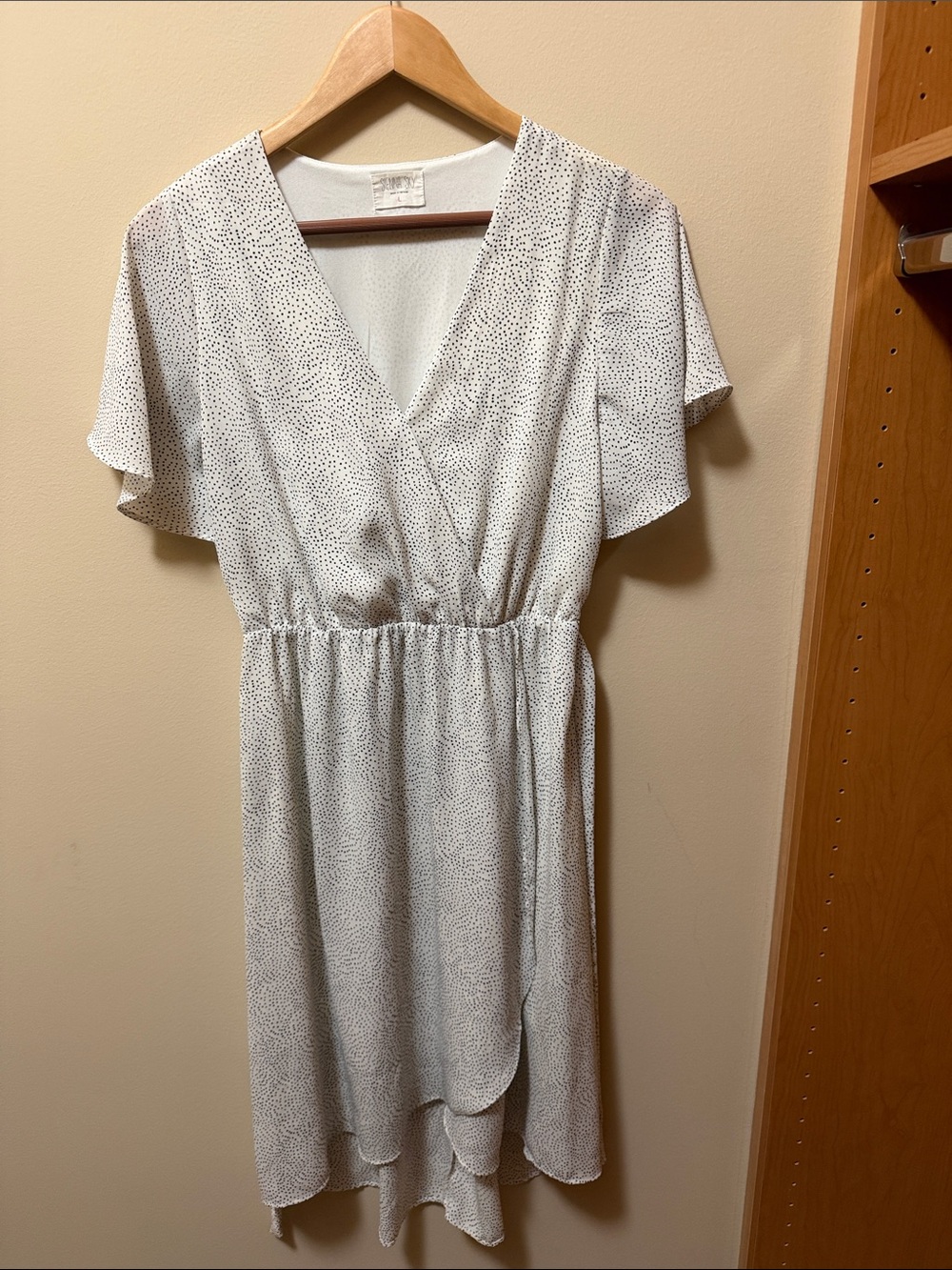 Sienna Sky White Printed High-Low Wrap Dress